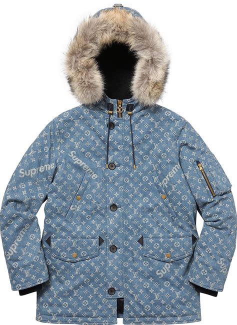 supreme x lv parka price|louis vuitton x supreme sale.